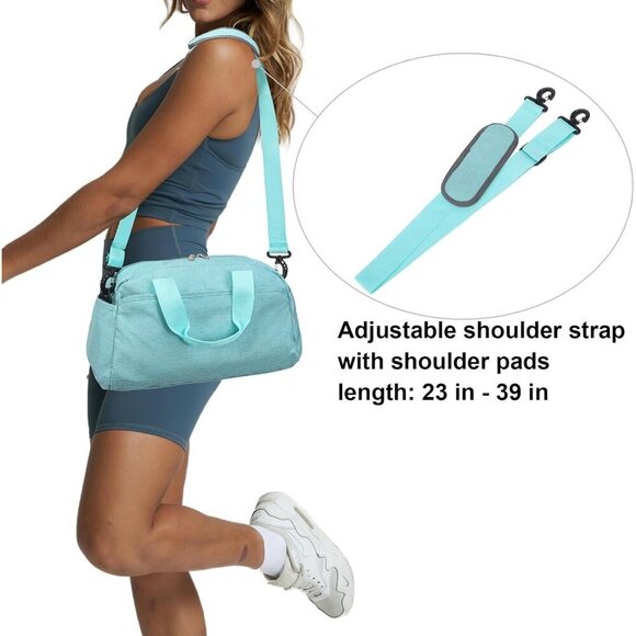 🆕Women Blue Small 14 inch Mini Duffel Carry On Lightweight Small Duffle Bags - Picture 6 of 7